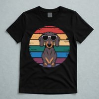 Retro Dachshund Sunset T-Shirt