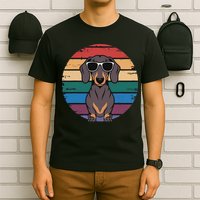 Retro Dachshund Sunset T-Shirt