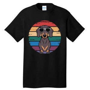 Retro Dachshund Sunset Tall T-Shirt