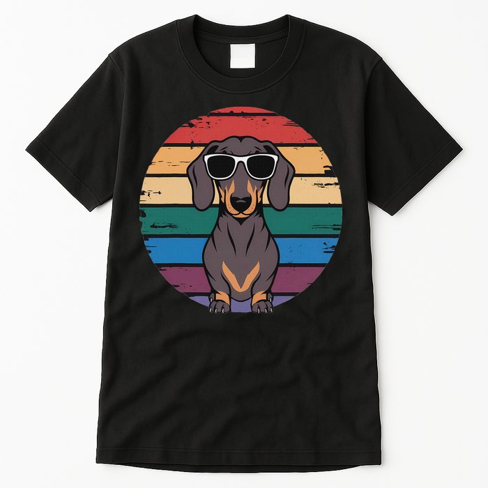 Retro Dachshund Sunset Tall T-Shirt