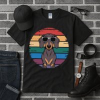 Retro Dachshund Sunset Tall T-Shirt