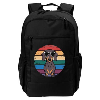 Retro Dachshund Sunset Backpack