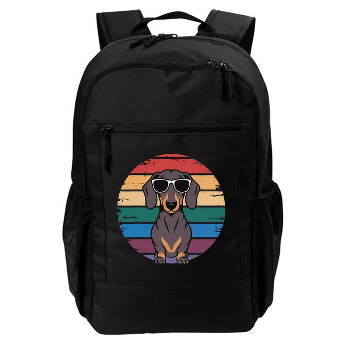 Retro Dachshund Sunset Backpack