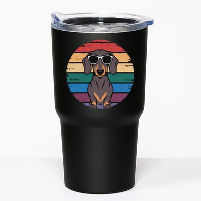 Retro Dachshund Sunset Tumbler