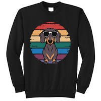 Retro Dachshund Sunset Tall Sweatshirt