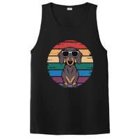 Retro Dachshund Sunset PosiCharge Competitor Tank