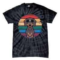 Retro Dachshund Sunset Tie-Dye T-Shirt