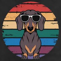 Retro Dachshund Sunset Hat