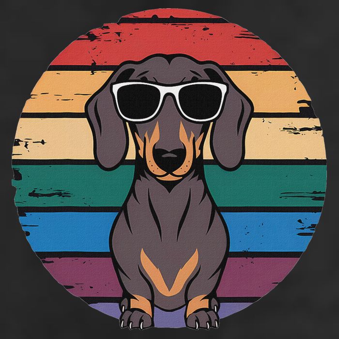 Retro Dachshund Sunset Hat