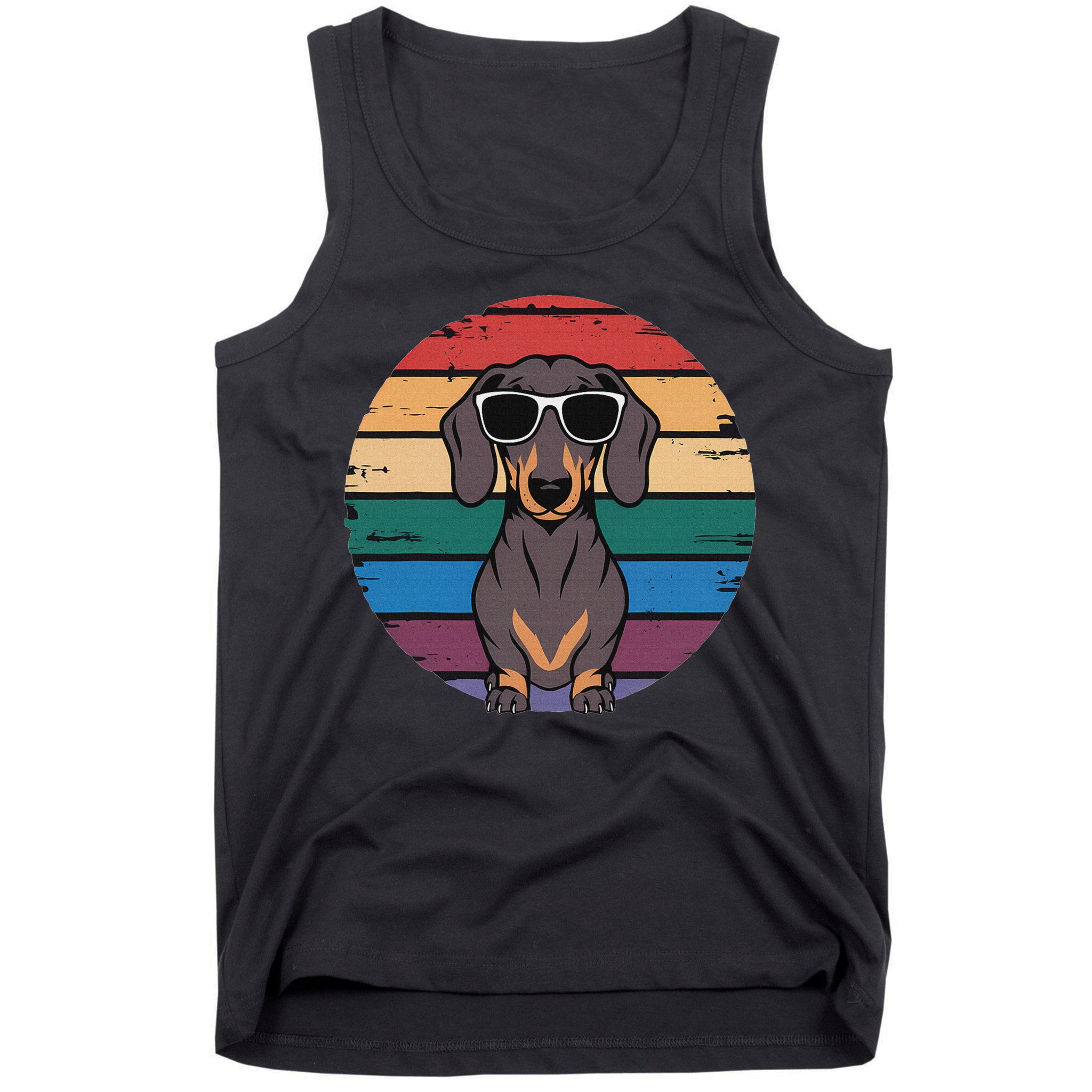 Retro Dachshund Sunset Tank Top