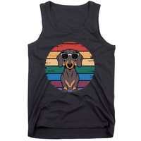 Retro Dachshund Sunset Tank Top