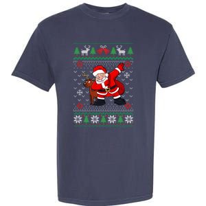 Reindeer Dabbing Santa Ugly Christmas Garment-Dyed Heavyweight T-Shirt