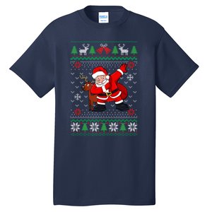 Reindeer Dabbing Santa Ugly Christmas Tall T-Shirt