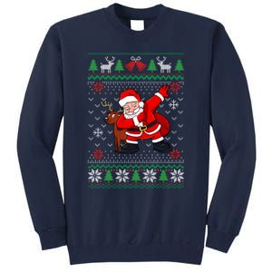 Reindeer Dabbing Santa Ugly Christmas Tall Sweatshirt