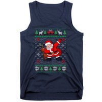 Reindeer Dabbing Santa Ugly Christmas Tank Top