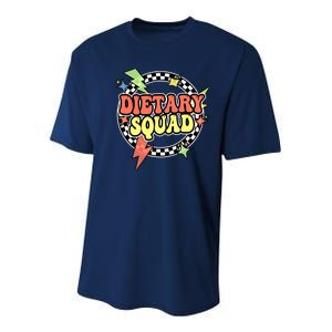 Retro Dietary Squad Dietary Appreciation Week For Staff Youth Performance Sprint T-Shirt