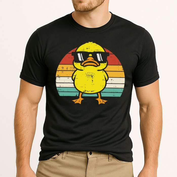 Rubber Duck Sunglasses Sunset Retro Duckling Cooling Performance Crew T-Shirt
