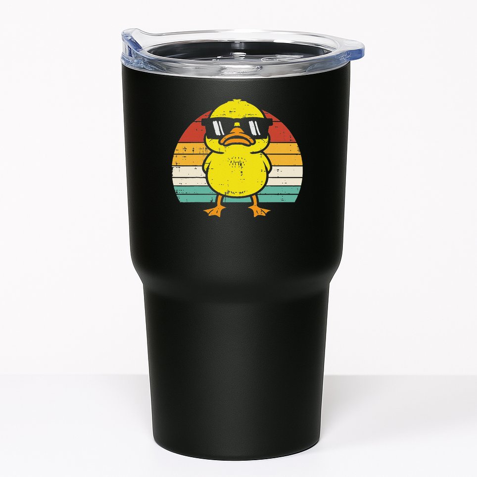 Rubber Duck Sunglasses Sunset Retro Duckling Tumbler