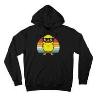 Rubber Duck Sunglasses Sunset Retro Duckling Tall Hoodie