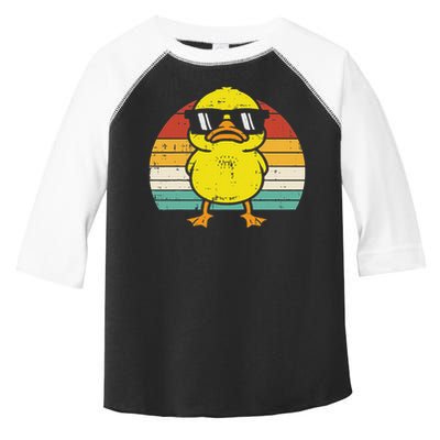 Rubber Duck Sunglasses Sunset Retro Duckling Toddler Fine Jersey T-Shirt