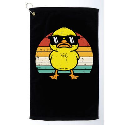 Rubber Duck Sunglasses Sunset Retro Duckling Golf Towel