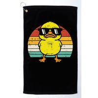 Rubber Duck Sunglasses Sunset Retro Duckling Golf Towel