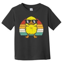 Rubber Duck Sunglasses Sunset Retro Duckling Toddler T-Shirt