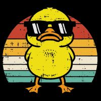 Rubber Duck Sunglasses Sunset Retro Duckling Toddler T-Shirt
