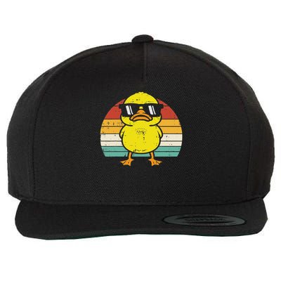Rubber Duck Sunglasses Sunset Retro Duckling Wool Snapback Cap