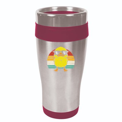 Rubber Duck Sunglasses Sunset Retro Duckling 16oz Travel Tumbler