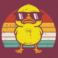 Rubber Duck Sunglasses Sunset Retro Duckling 16oz Travel Tumbler