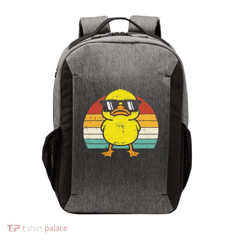 Rubber Duck Sunglasses Sunset Retro Duckling Vector Backpack