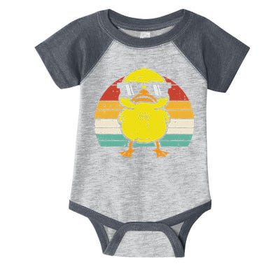 Rubber Duck Sunglasses Sunset Retro Duckling Infant Baby Jersey Bodysuit