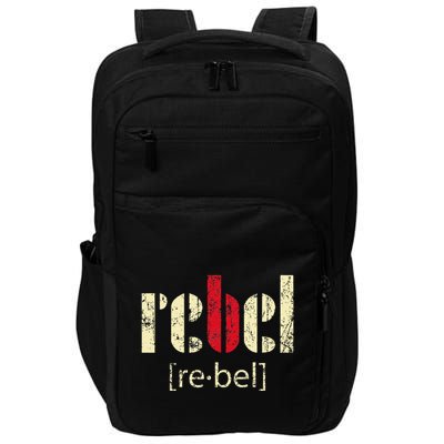 Rebel Distressed Streetart Print Impact Tech Backpack