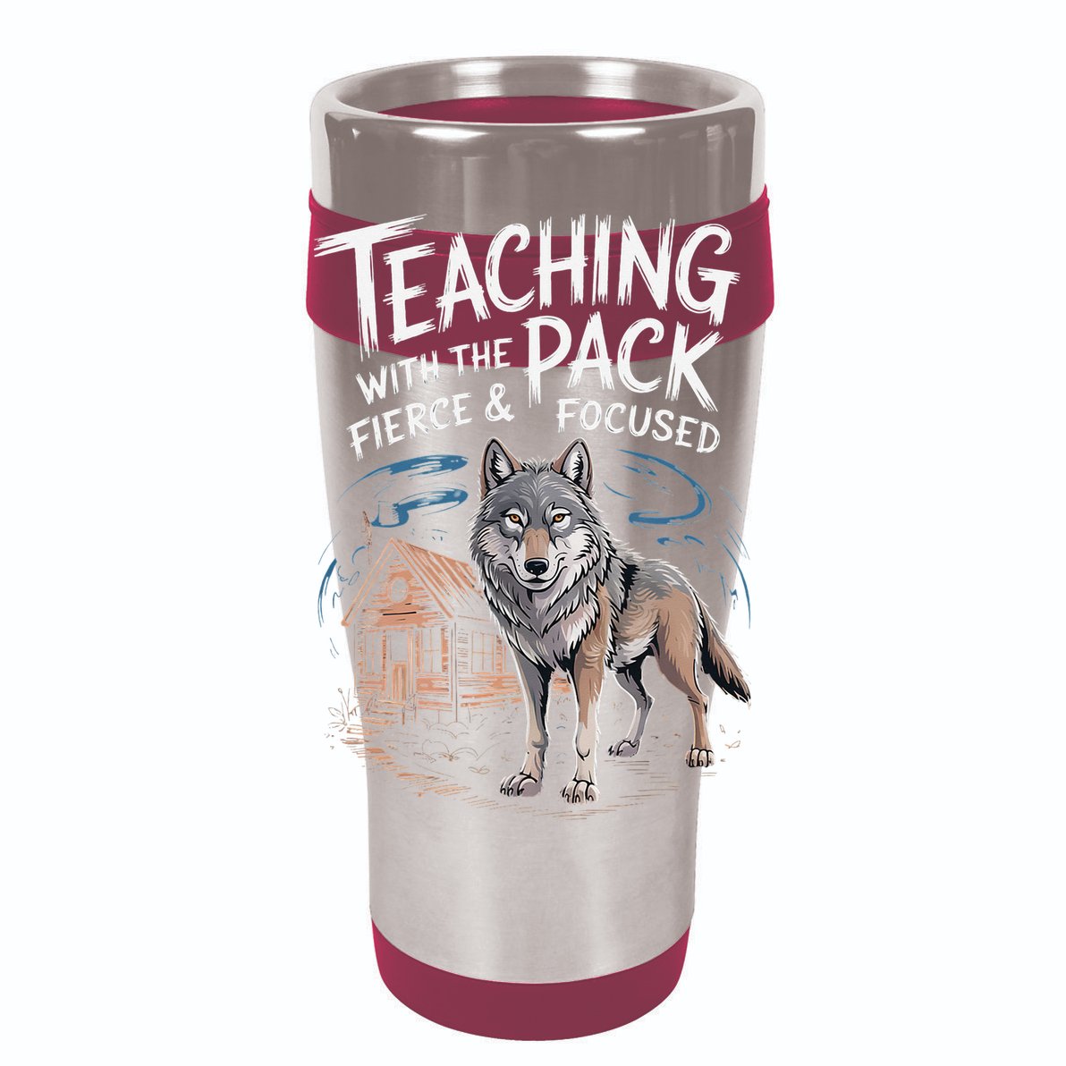 Retro Dire Spirit Even Wolf Teaching A Pack Book Reading Doggie Tank