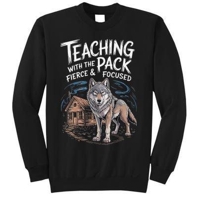 Retro Dire Spirit Even Wolf Teaching A Pack Book Reading Sweatshirt
