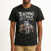 Retro Dire Spirit Even Wolf Teaching A Pack Book Reading Tall T-Shirt