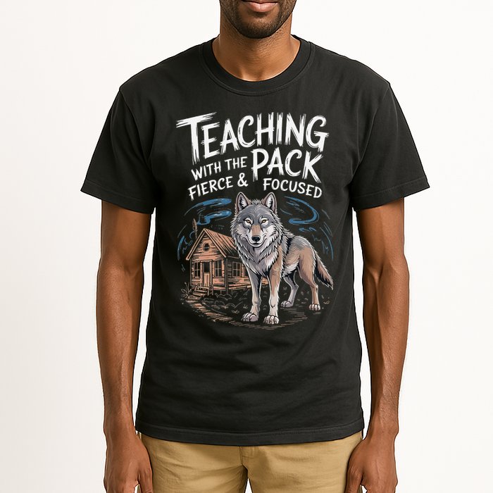Retro Dire Spirit Even Wolf Teaching A Pack Book Reading Tall T-Shirt