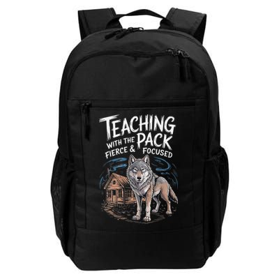 Retro Dire Spirit Even Wolf Teaching A Pack Book Reading Backpack