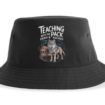 Retro Dire Spirit Even Wolf Teaching A Pack Book Reading Sustainable Bucket Hat