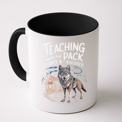 Retro Dire Spirit Even Wolf Teaching A Pack Book Reading Mug
