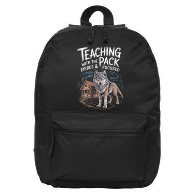 Retro Dire Spirit Even Wolf Teaching A Pack Book Reading 16 in Basic Backpack