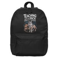 Retro Dire Spirit Even Wolf Teaching A Pack Book Reading 16 in Basic Backpack