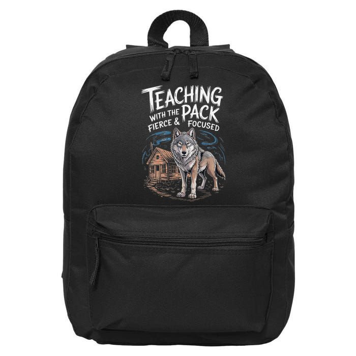 Retro Dire Spirit Even Wolf Teaching A Pack Book Reading 16 in Basic Backpack
