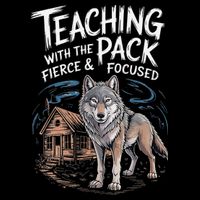 Retro Dire Spirit Even Wolf Teaching A Pack Book Reading 16 in Basic Backpack