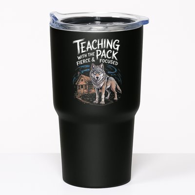 Retro Dire Spirit Even Wolf Teaching A Pack Book Reading Tumbler