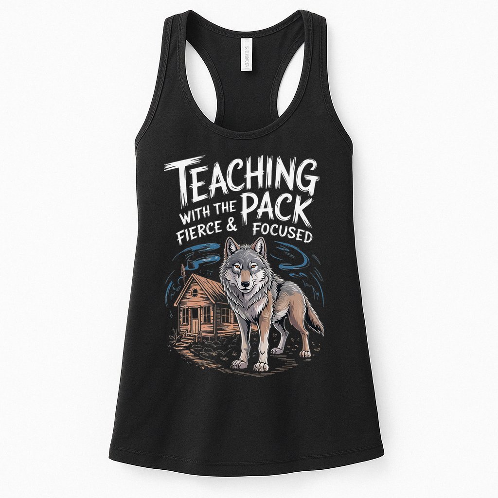 Retro Dire Spirit Even Wolf Teaching A Pack Book Reading Womens Tank Top