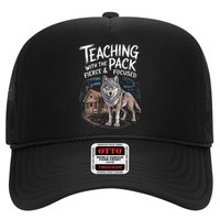 Retro Dire Spirit Even Wolf Teaching A Pack Book Reading Hat