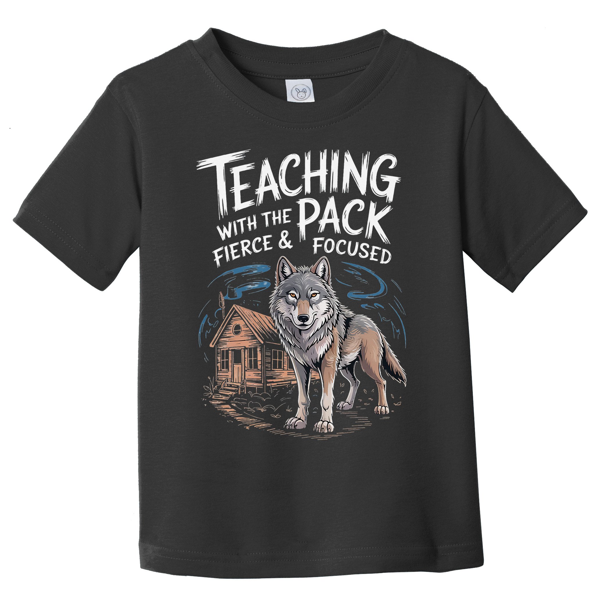 Retro Dire Spirit Even Wolf Teaching A Pack Book Reading Toddler T-Shirt