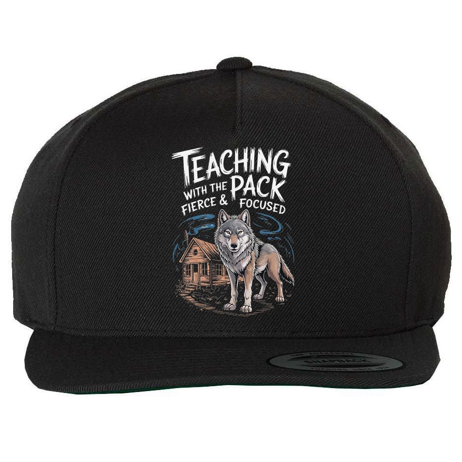 Retro Dire Spirit Even Wolf Teaching A Pack Book Reading Wool Snapback Cap